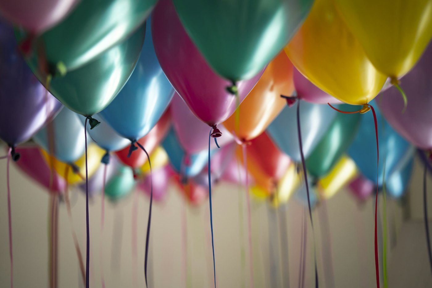 Colorful birthday party balloons