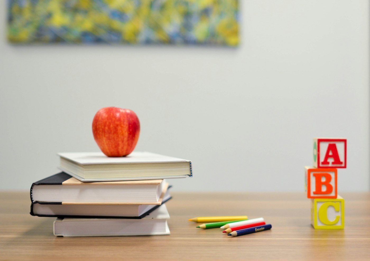 Child studying with homework materials