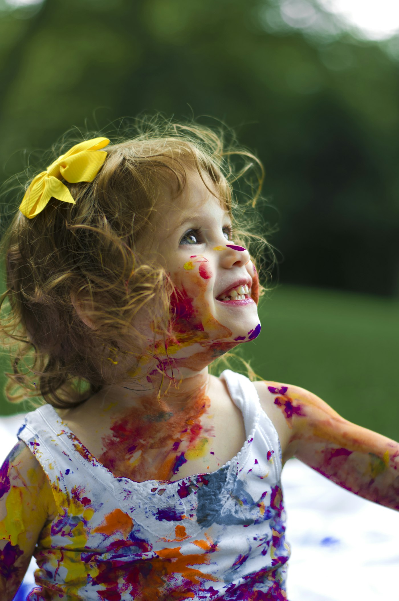 Child helping with household chores at home